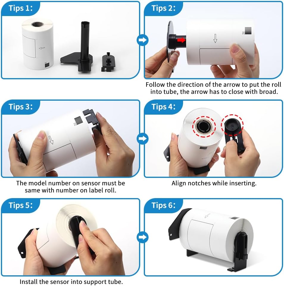 4 x 6 in Shipping Labels Replace for Brother DK-1241 Die-Cut Address Label for QL-1050N QL-1110nwb QL-1100 Label Printer, 200 Label/roll, 1 Roll + 1 Frame