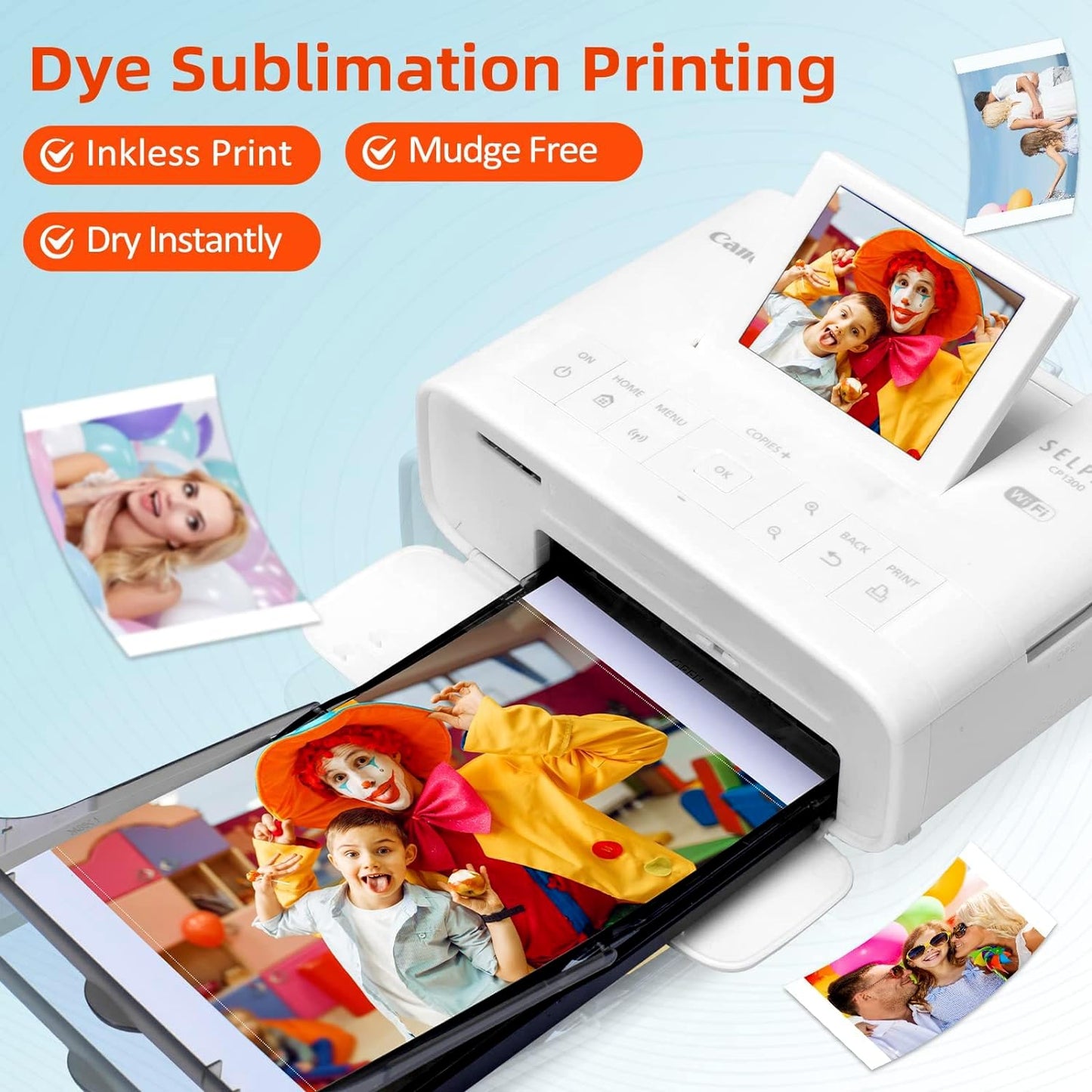 2-Pack Compatible Ink Cartridges Replacement for Canon Selphy KP-108IN KP-36IN Color Ink Cassette 4 x 6, for Selphy CP1500 CP1300 CP1200 CP1000 CP Photo Printers, 100 x 148mm (Without Paper)