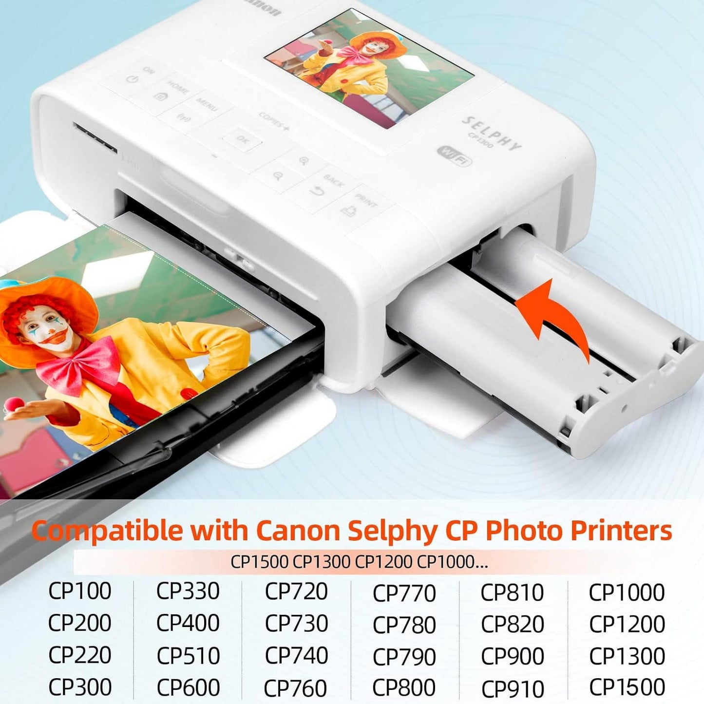 2-Pack Compatible Ink Cartridges Replacement for Canon Selphy KP-108IN KP-36IN Color Ink Cassette 4 x 6, for Selphy CP1500 CP1300 CP1200 CP1000 CP Photo Printers, 100 x 148mm (Without Paper)