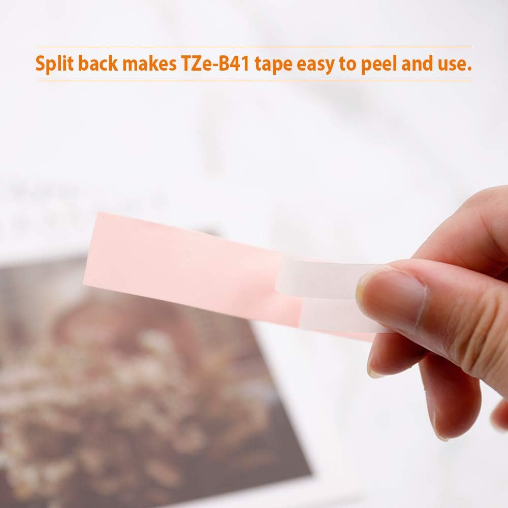 Compatible with Label Tapes Replacement for Laminated P Touch Label Tape 18mm 0.7 Inch Black on Orange Tape, Compatible with Brother P-Touch Label Maker PTD400 PTD600 PTD610BT PTD400AD PTP750W