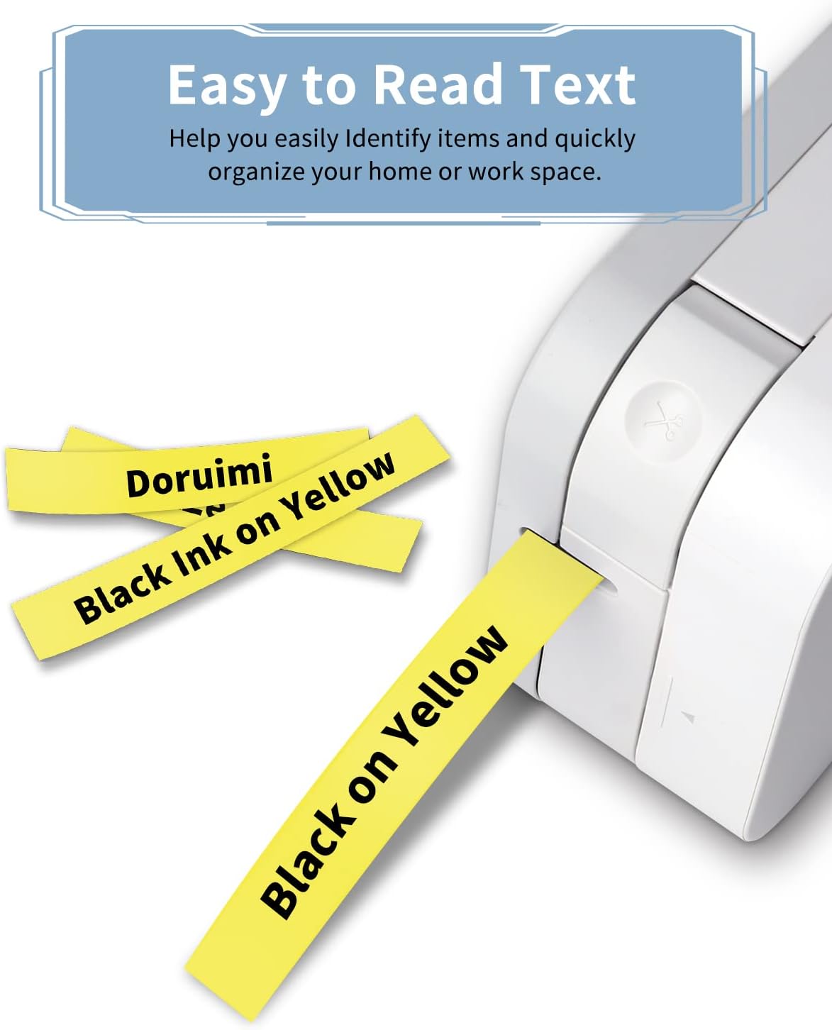 MarkDomain Replacement for Brother TZe TZ Tape Black on Yellow TZe-631 TZe631 12mm 0.47 Inch Laminated P Touch Label Tape for Brother P Touch PTD220 PTD210 PTH110 PTD600 Label Makers, 5-Pack