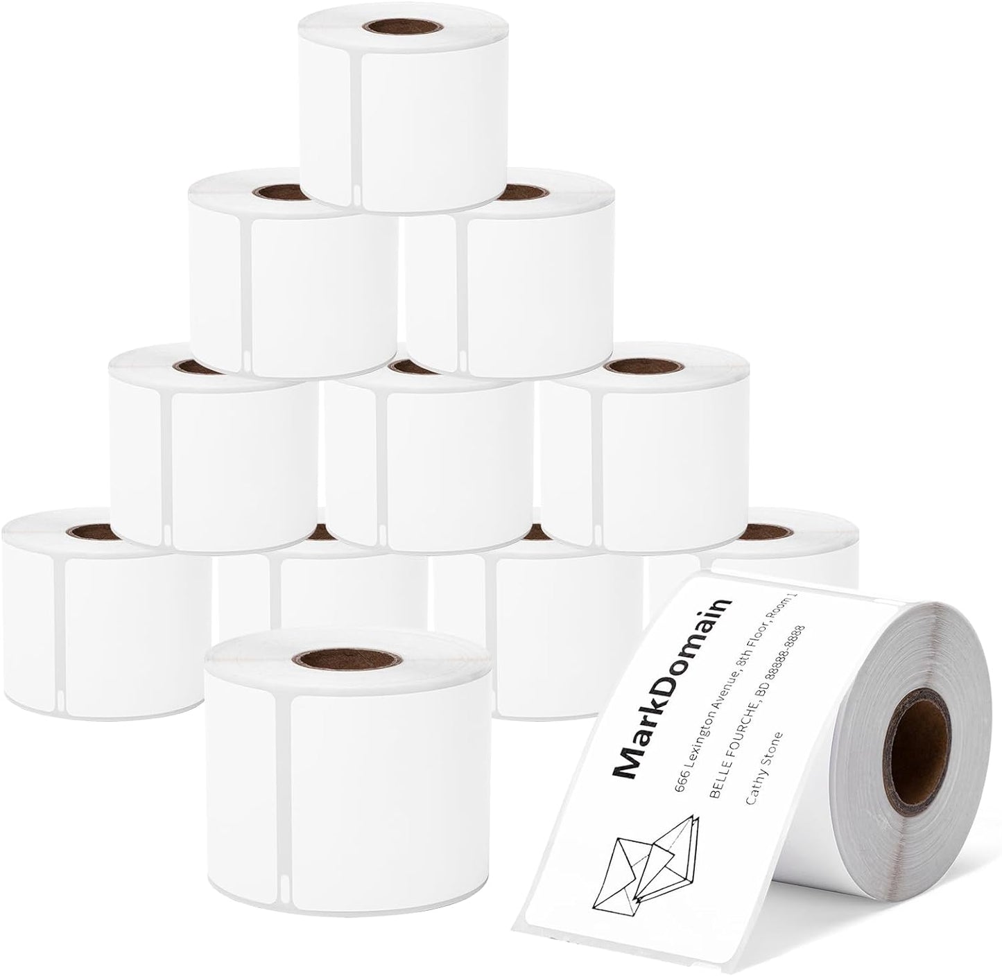 MarkDomain 12 Rolls Compatible Paper Roll Replacement for Dymo 30256 Standard Large Shipping Labels 59 mm x 102 mm (2-5/16" x 4") 300/Roll for Label Writer LW 330 400 450 Duo Twin Turbo 4XL Printer