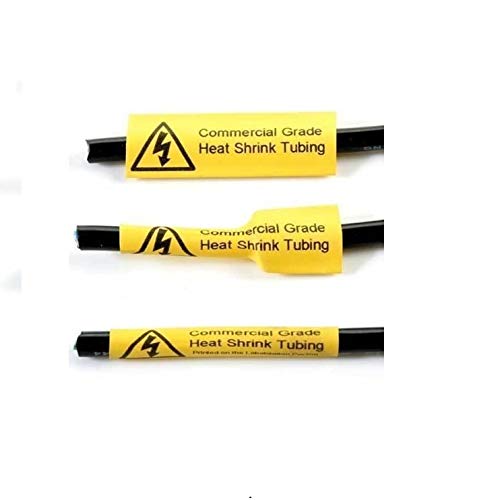 Compatible Label Tape Replacement for DYMO 18058 3/4" Heat Shrink Tube Work with DYMO Industrial Rhino 4200, 5200, 5000, 6000 Label Maker (Black on Yellow, 3/4'' x 4.9'), 3-Pack