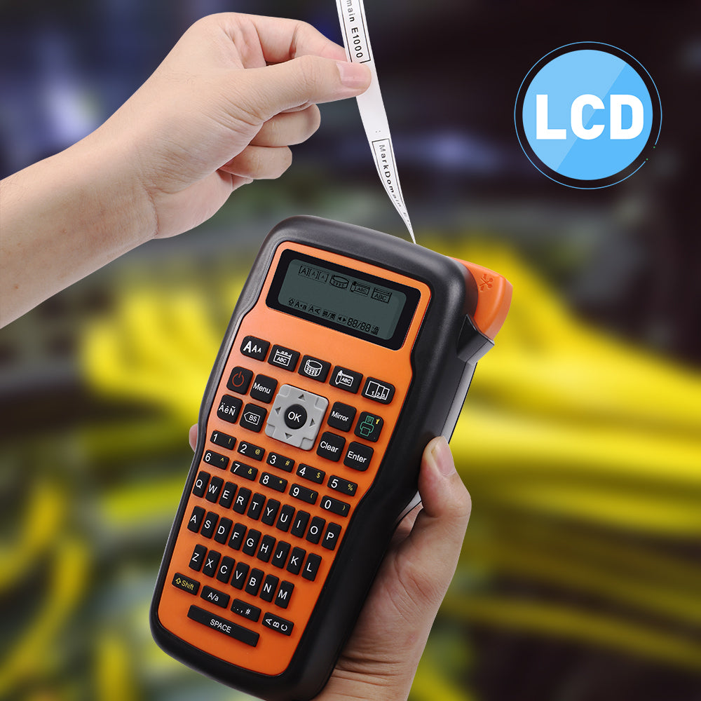 Key Labeller MarkDomain Cable Label Maker Machine E1000 Wire Label Maker with Label ...