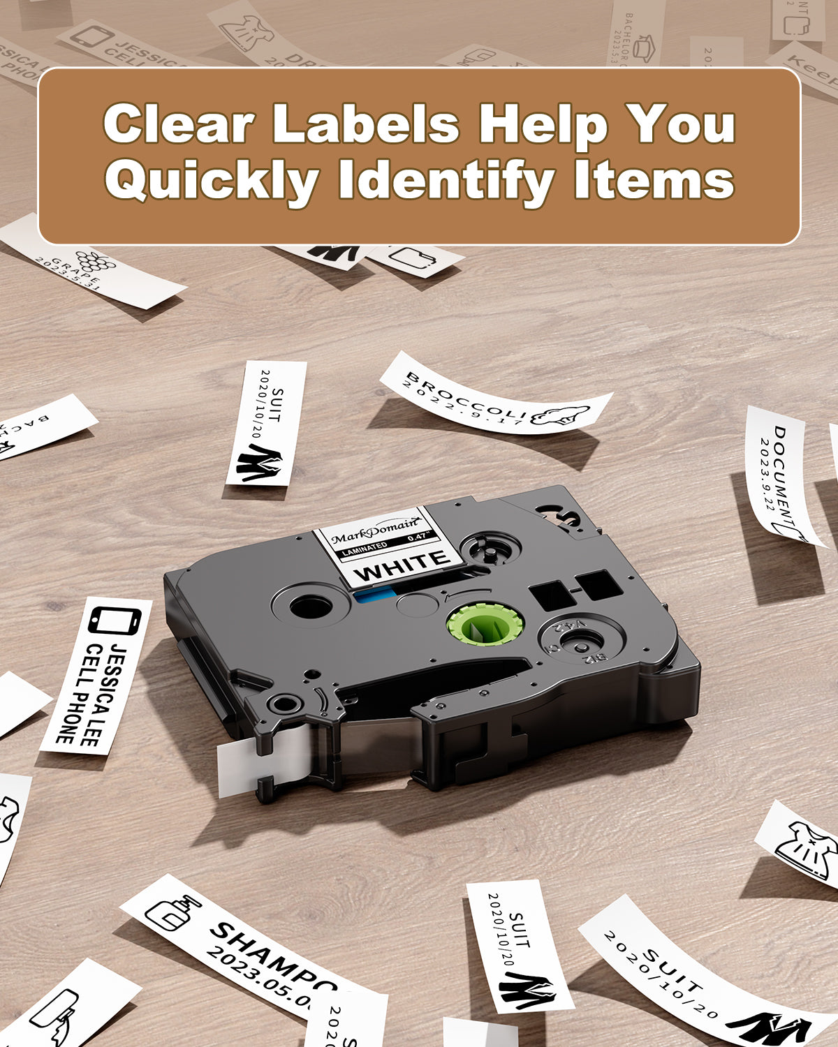 Taguwaraページ Brother P-touch TZe-231 Laminated Label Maker Tape, 1/2
